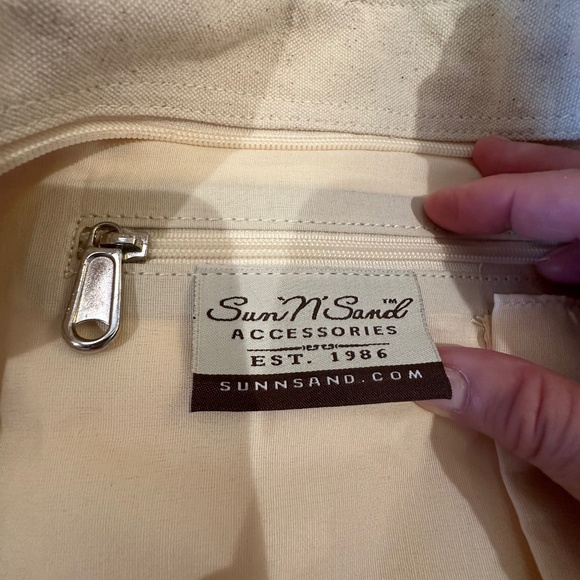 Sun “N” Sand Canvas Large Beach Tote NWT - Picture 10 of 13